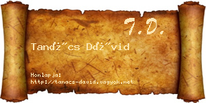 Tanács Dávid névjegykártya