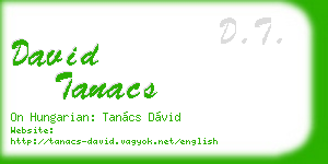 david tanacs business card