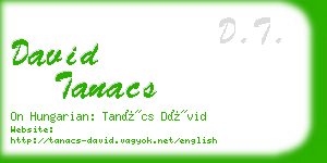 david tanacs business card